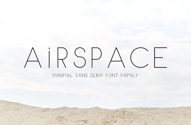 Пример шрифта Air Space #1